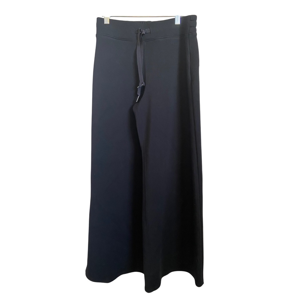 Spanx AirEssentials Wide Leg Pants Very Black Modal Stretch Trousers M